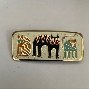 Vintage Laurel Burch cat pin “Fantastic Felines”
